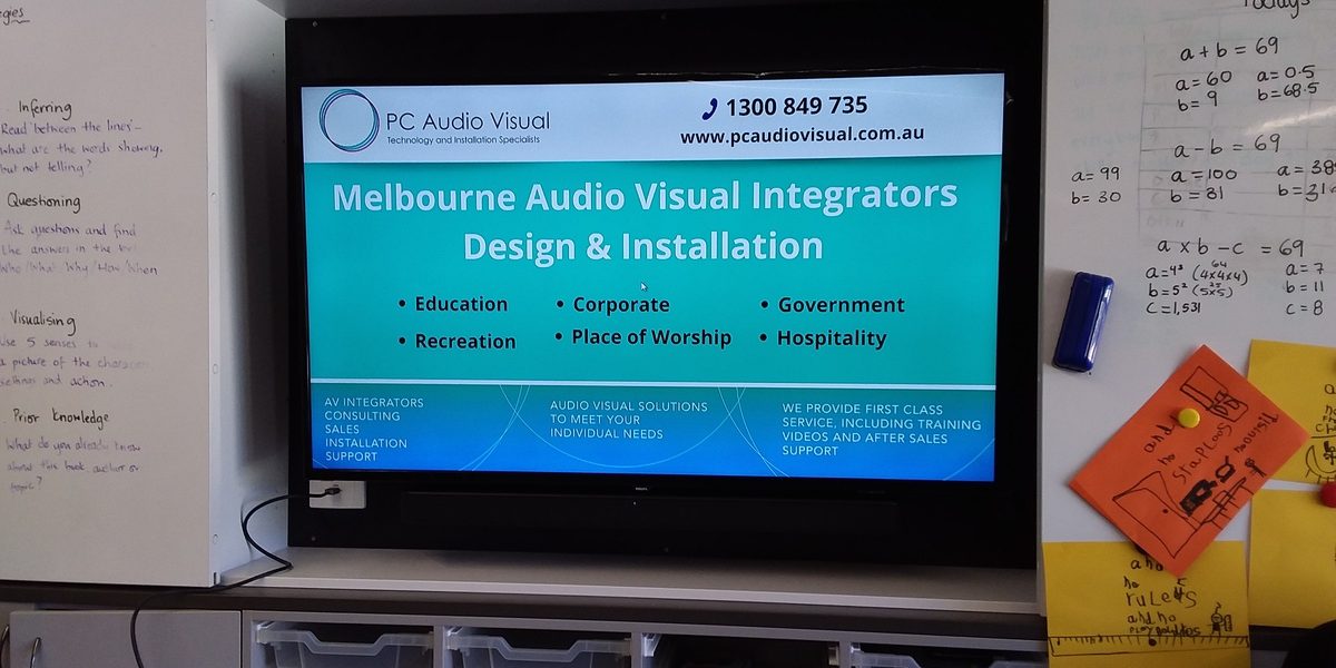 Screen Installation | Education Preston PC Audio Visual Melbourne
