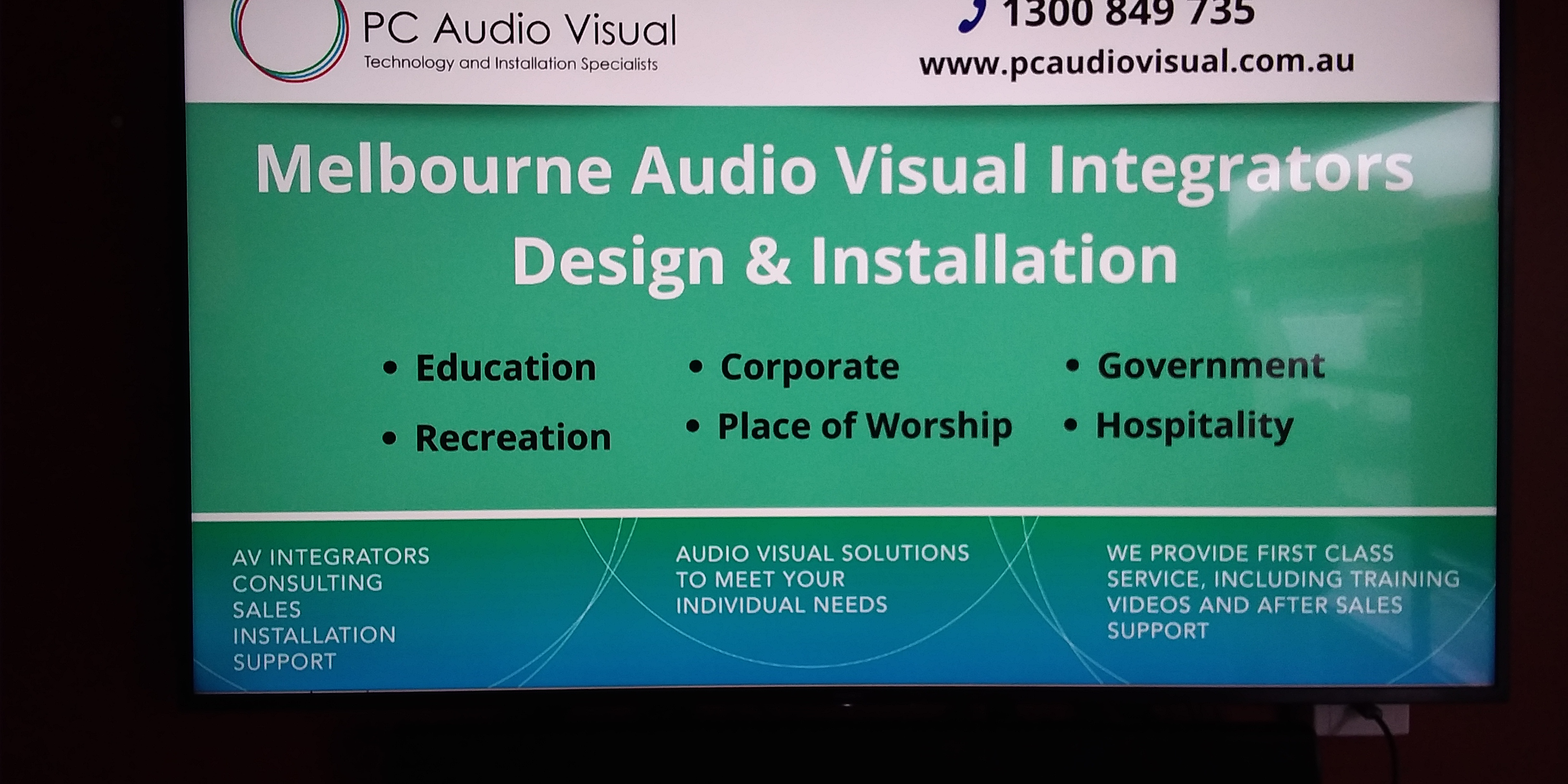 Screen Installation | Corporate Fitzroy PC Audio Visual Melbourne